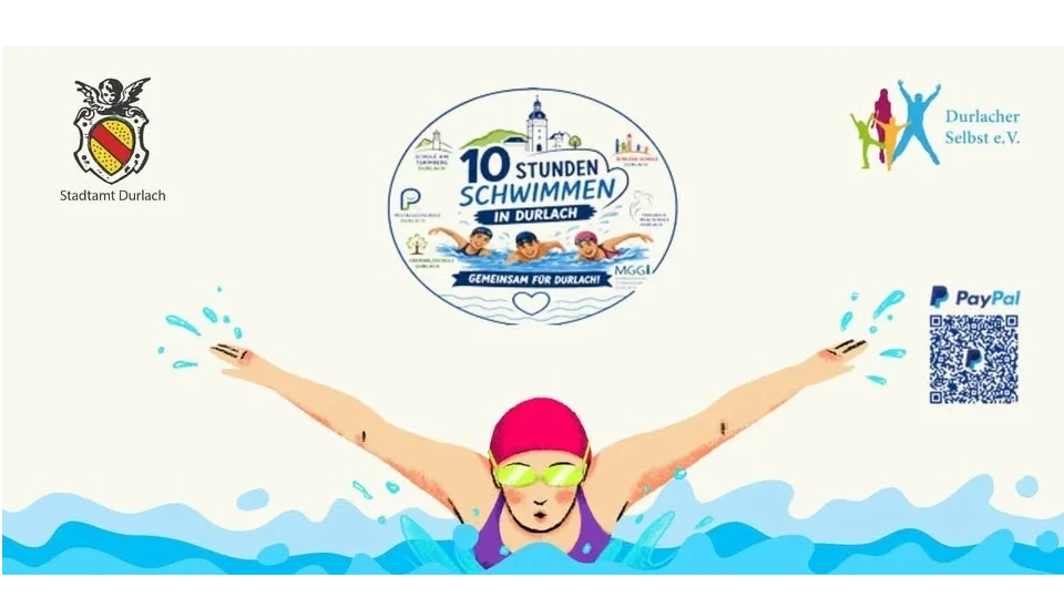 Gemeinsam für Durlachs Kinder: Wir 🐻❄️ unterstützen „10 Stunden Schwimmen“